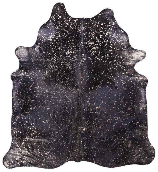 Gold Metallic Natural Cowhide Rug - XX-Large 8' 1"H x 7' 4"W
