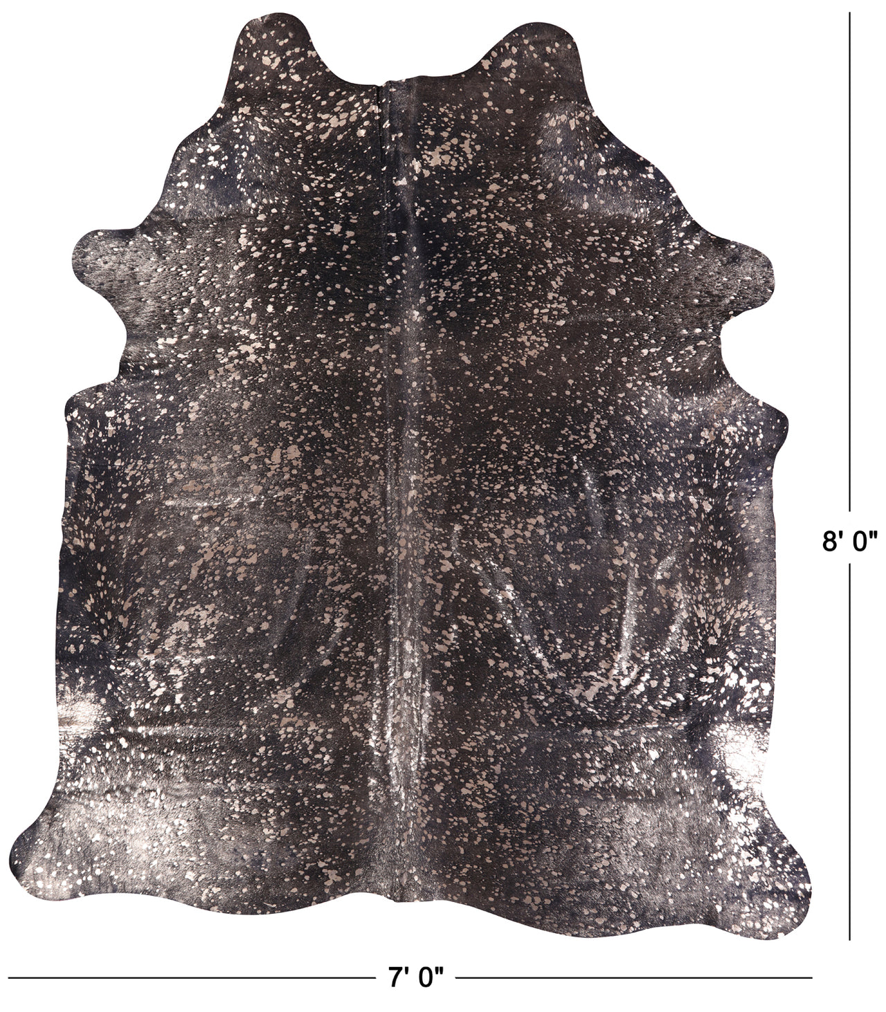 Gold Metallic Natural Cowhide Rug - XX-Large 8' 0"H x 7' 0"W