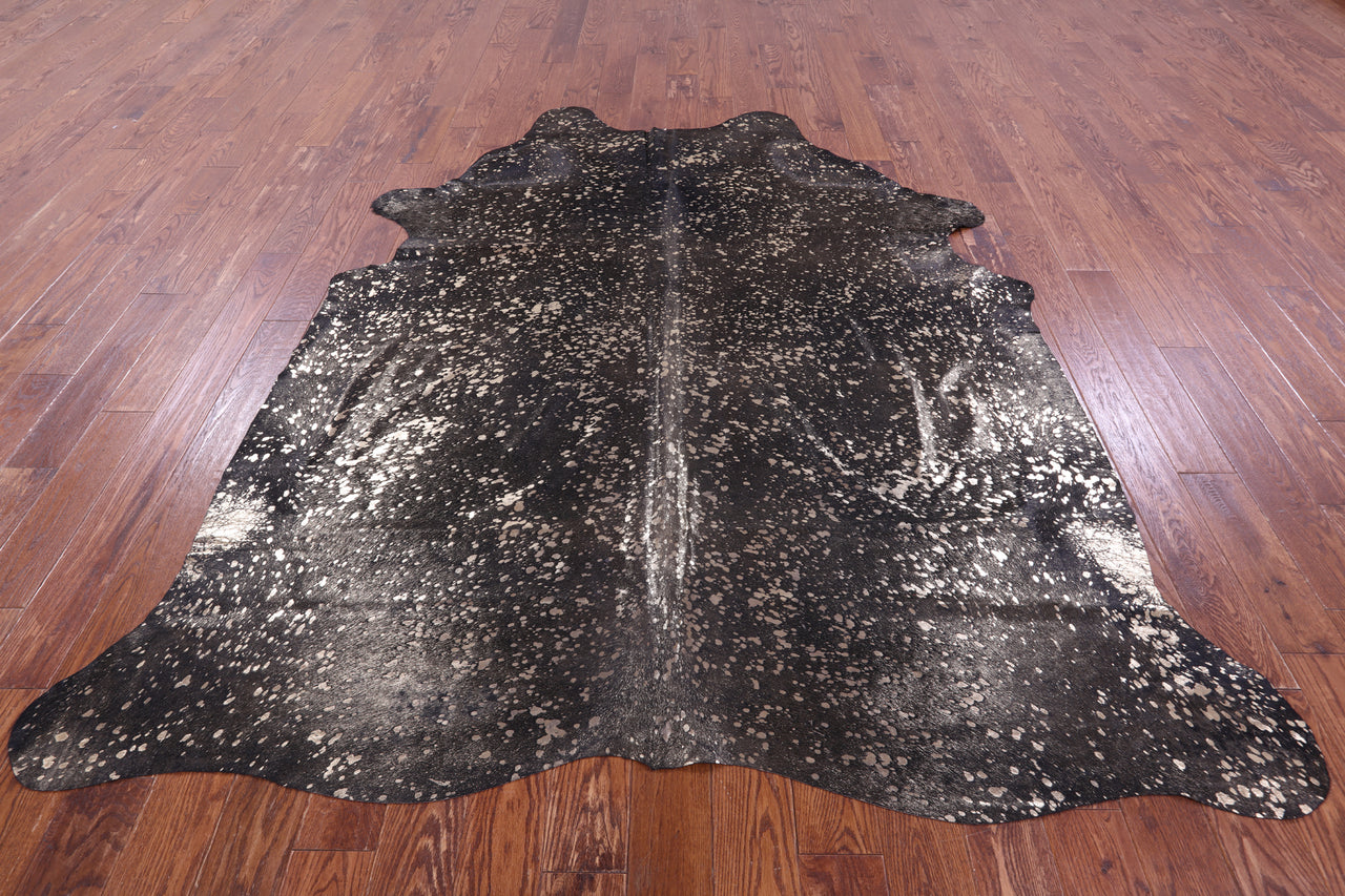 Gold Metallic Natural Cowhide Rug - XX-Large 8' 0"H x 7' 0"W