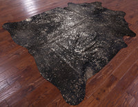 Thumbnail for Gold Metallic Natural Cowhide Rug - XX-Large 8' 0