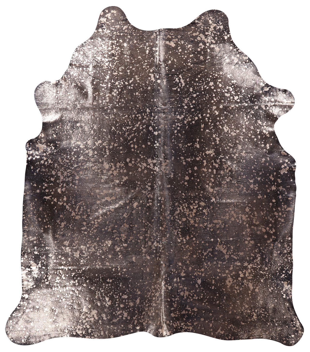 Gold Metallic Natural Cowhide Rug - XX-Large 7' 10"H x 6' 9"W