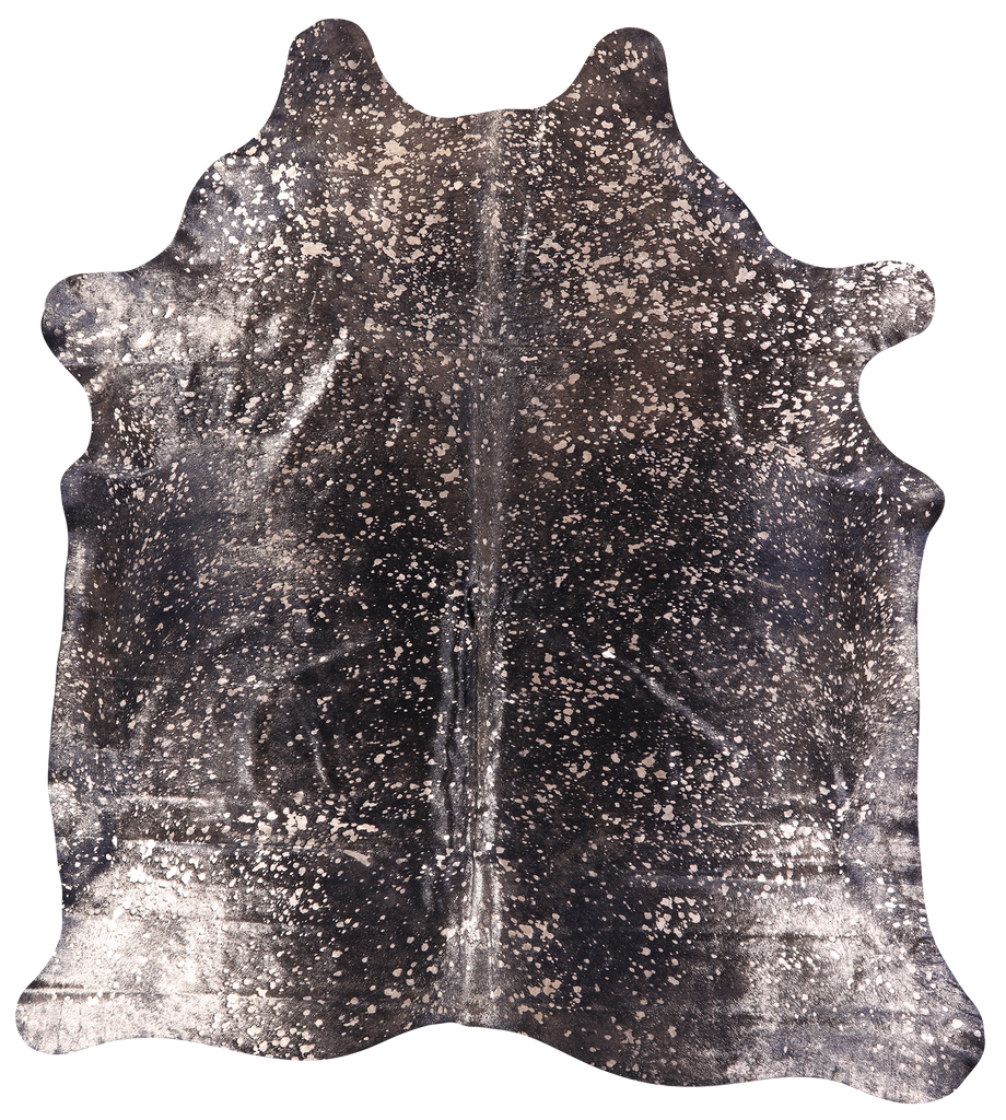 Gold Metallic Natural Cowhide Rug - XX-Large 7' 9"H x 7' 0"W