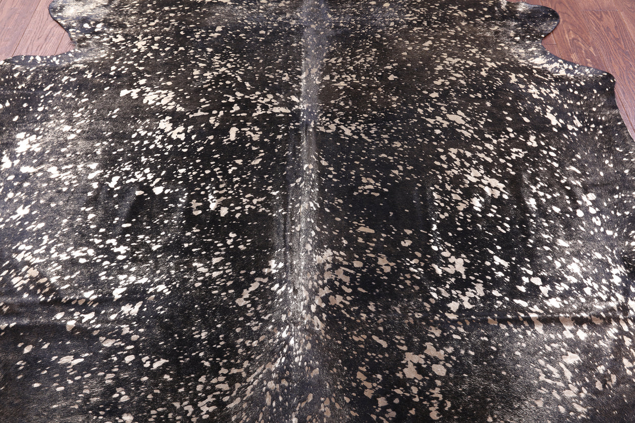 Gold Metallic Natural Cowhide Rug - XX-Large 8' 0"H x 7' 2"W