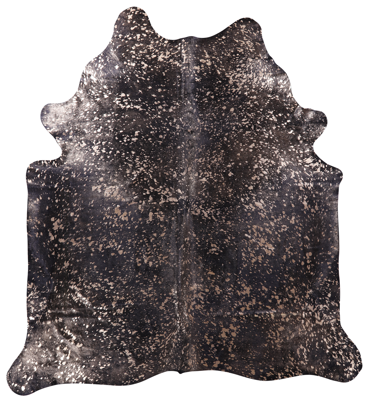 Gold Metallic Natural Cowhide Rug - XX-Large 8' 0"H x 7' 2"W