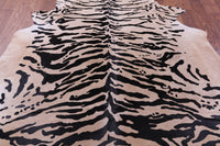 Thumbnail for Tiger Animal Print Natural Cowhide Rug - X-Large 7' 4