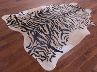 Thumbnail for Tiger Animal Print Natural Cowhide Rug - X-Large 7' 4
