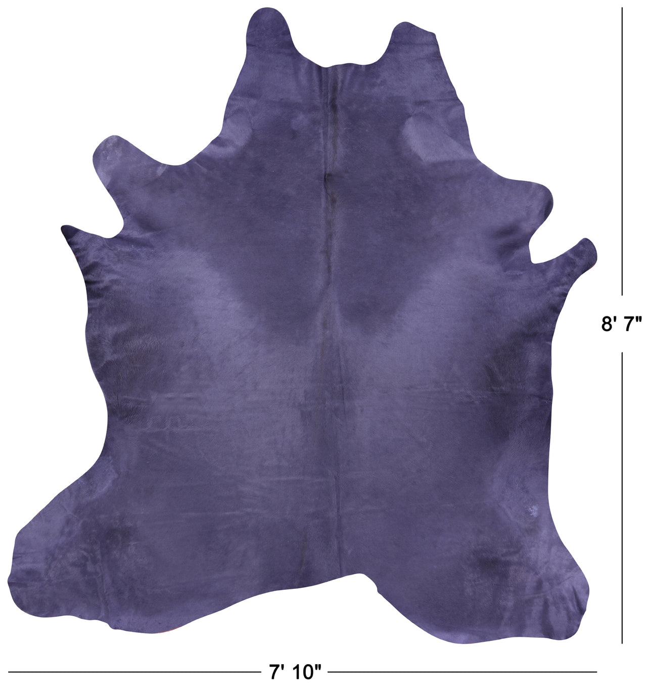 Grey Dyed Natural Cowhide Rug - XX-Large 8' 7"H x 7' 10"W