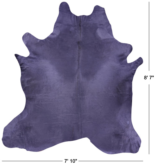 Grey Dyed Natural Cowhide Rug - XX-Large 8' 7