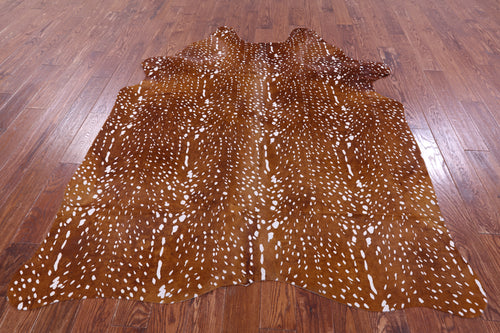 Gazelle Deer Animal Print Natural Cowhide Rug - X-Large 7' 1