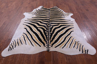 Thumbnail for Zebra Animal Print Natural Cowhide Rug - X-Large 7' 5