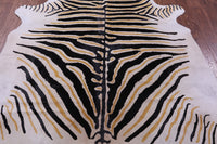 Thumbnail for Zebra Animal Print Natural Cowhide Rug - X-Large 7' 5