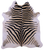 Zebra Animal Print Natural Cowhide Rug - X-Large 7' 5"H x 6' 3"W