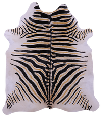 Thumbnail for Zebra Animal Print Natural Cowhide Rug - X-Large 7' 5