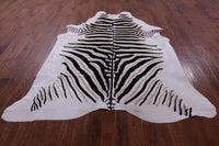 Thumbnail for Zebra Animal Print Natural Cowhide Rug - XX-Large 8' 3