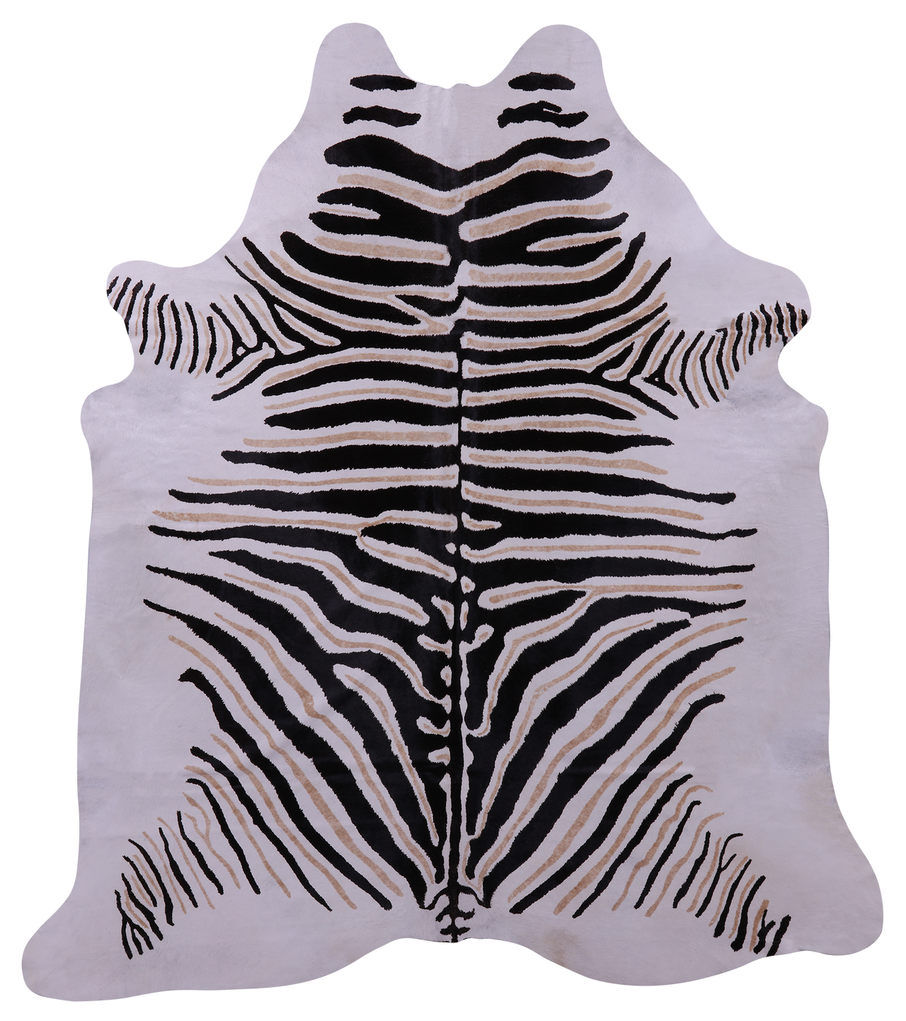 Zebra Animal Print Natural Cowhide Rug - XX-Large 8' 3"H x 7' 1"W