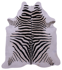 Thumbnail for Zebra Animal Print Natural Cowhide Rug - XX-Large 8' 3