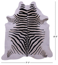 Thumbnail for Zebra Animal Print Natural Cowhide Rug - XX-Large 8' 3