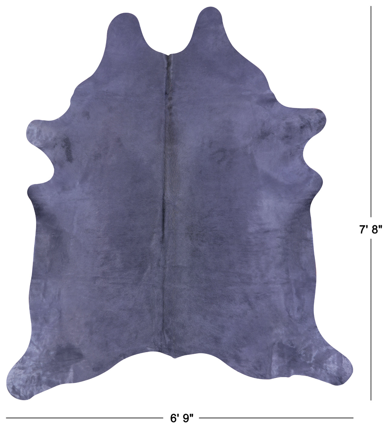 Grey Dyed Natural Cowhide Rug - XX-Large 7' 8"H x 6' 9"W