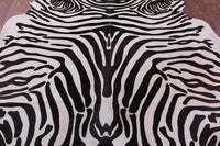 Thumbnail for Zebra Animal Print Natural Cowhide Rug - X-Large 7' 3