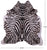 Zebra Animal Print Natural Cowhide Rug - X-Large 7' 3"H x 6' 9"W