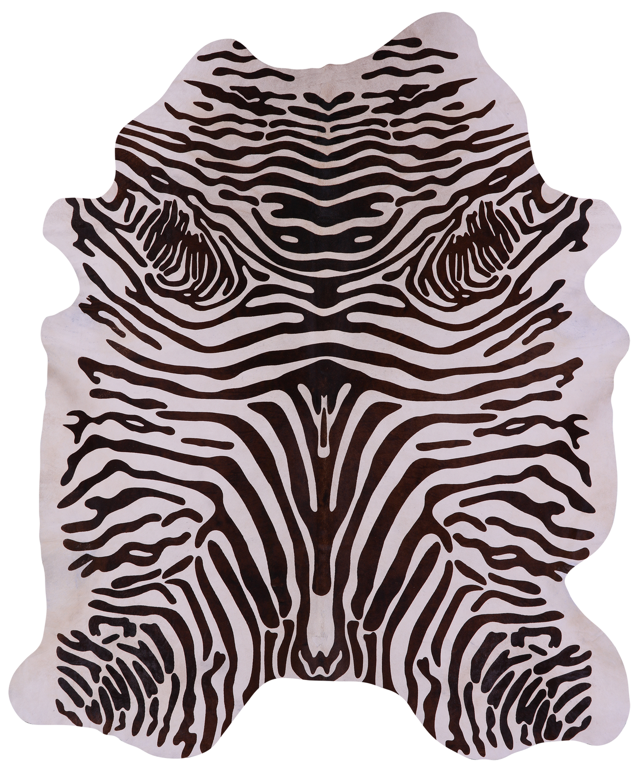 Zebra Animal Print Natural Cowhide Rug - XX-Large 8' 2"H x 7' 0"W