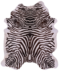 Thumbnail for Zebra Animal Print Natural Cowhide Rug - XX-Large 8' 2