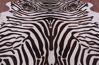 Thumbnail for Zebra Animal Print Natural Cowhide Rug - XX-Large 8' 2