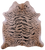 Tiger Animal Print Natural Cowhide Rug - X-Large 7' 0"H x 6' 3"W