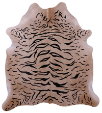 Thumbnail for Tiger Animal Print Natural Cowhide Rug - X-Large 7' 0