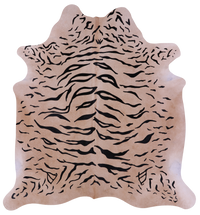 Thumbnail for Tiger Animal Print Natural Cowhide Rug - X-Large 7' 0