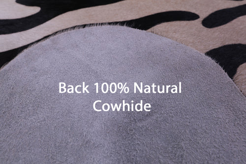 Zebra Animal Print Natural Cowhide Rug - X-Large 7' 7