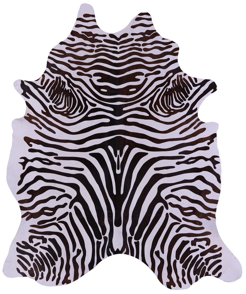 Zebra Animal Print Natural Cowhide Rug - XX-Large 8' 3"H x 7' 0"W