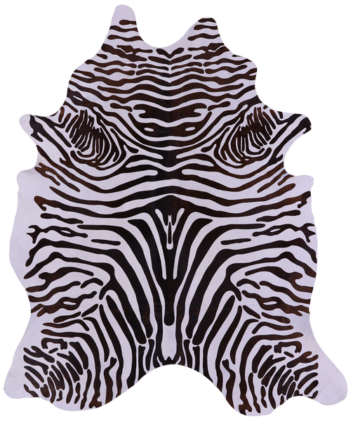 Zebra Animal Print Natural Cowhide Rug - XX-Large 8' 3"H x 7' 0"W