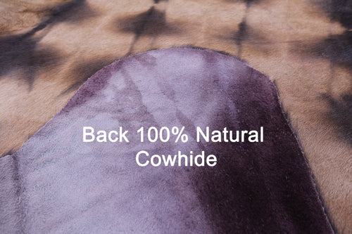 Brown Dyed Natural Cowhide Rug - X-Large 7' 7