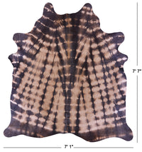 Thumbnail for Brown Dyed Natural Cowhide Rug - X-Large 7' 7