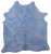 Blue Metallic Natural Cowhide Rug - X-Large 7' 1"H x 6' 7"W