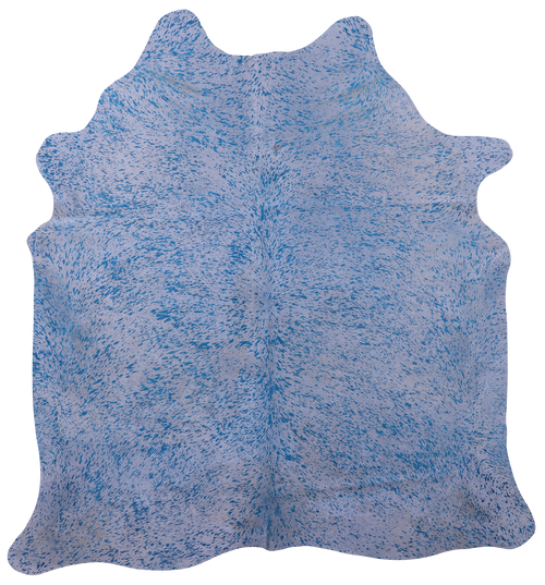 Blue Metallic Natural Cowhide Rug - X-Large 7' 1