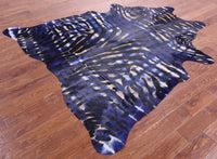 Thumbnail for Zebra Animal Print Natural Dyed Cowhide Rug - X-Large 7' 5