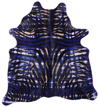 Thumbnail for Zebra Animal Print Natural Dyed Cowhide Rug - X-Large 7' 5