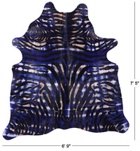 Thumbnail for Zebra Animal Print Natural Dyed Cowhide Rug - X-Large 7' 5