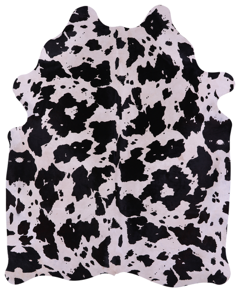 Horse Animal Print Natural Cowhide Rug - X-Large 7' 7"H x 6' 3"W
