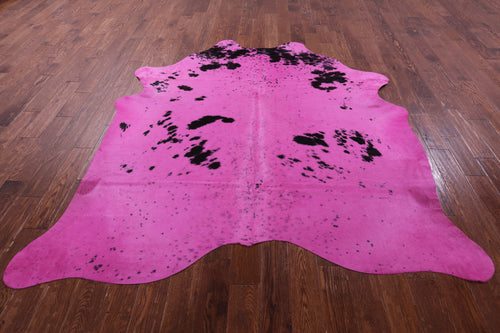 Pink Dyed Natural Cowhide Rug - X-Large 7' 7