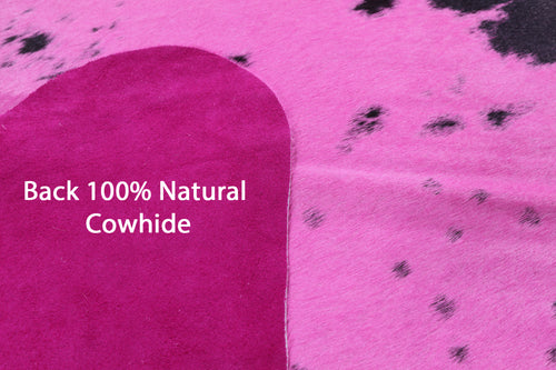 Pink Dyed Natural Cowhide Rug - X-Large 7' 7