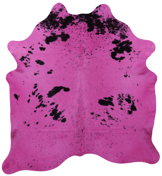 Pink Dyed Natural Cowhide Rug - X-Large 7' 7"H x 7' 0"W