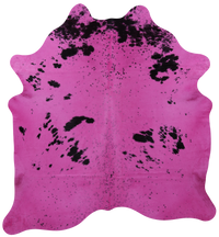 Thumbnail for Pink Dyed Natural Cowhide Rug - X-Large 7' 7