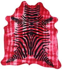 Thumbnail for Zebra Animal Print Natural Dyed Cowhide Rug - X-Large 7' 5