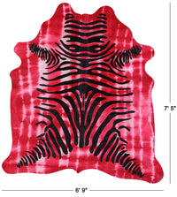 Thumbnail for Zebra Animal Print Natural Dyed Cowhide Rug - X-Large 7' 5