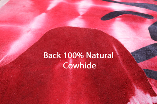 Zebra Animal Print Natural Dyed Cowhide Rug - X-Large 7' 5