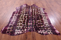 Thumbnail for Jaguar Animal Print Natural Dyed Cowhide Rug - X-Large 7' 7