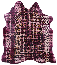 Thumbnail for Jaguar Animal Print Natural Dyed Cowhide Rug - X-Large 7' 7